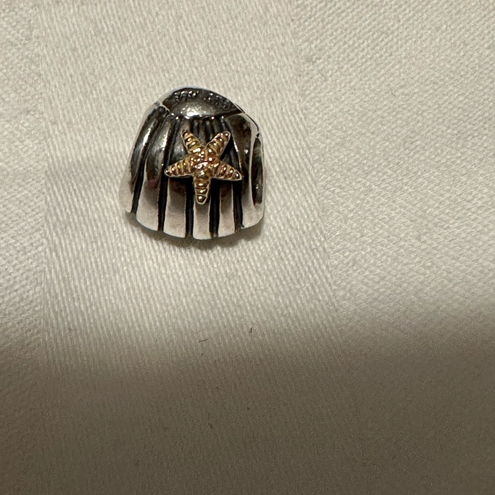 Pandora Sterling Silver & 14k Gold Starfish Charm
